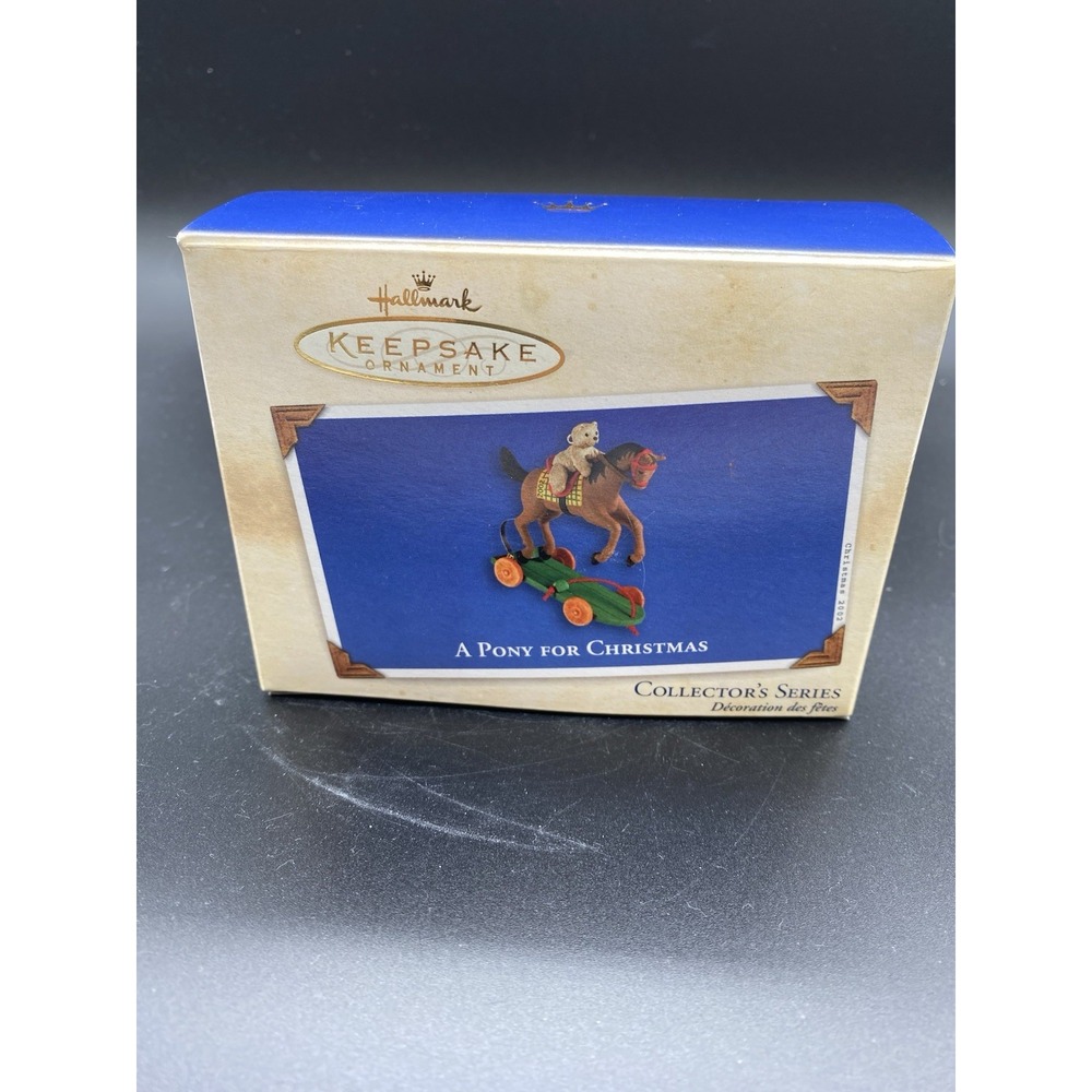 2002 Hallmark Keepsake Ornament "A Pony For Christmas" - QX8056 - FREE SHIPPING‎